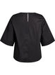 Blouse with stitching details and 3/4 sleeves, Black, Packshot image number 1
