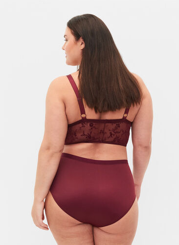 Underwear with lace and regular waist, Bordeaux Ass, Model image number 1