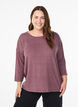 Jersey blouse with 3/4 sleeves, Red, Model image number 0