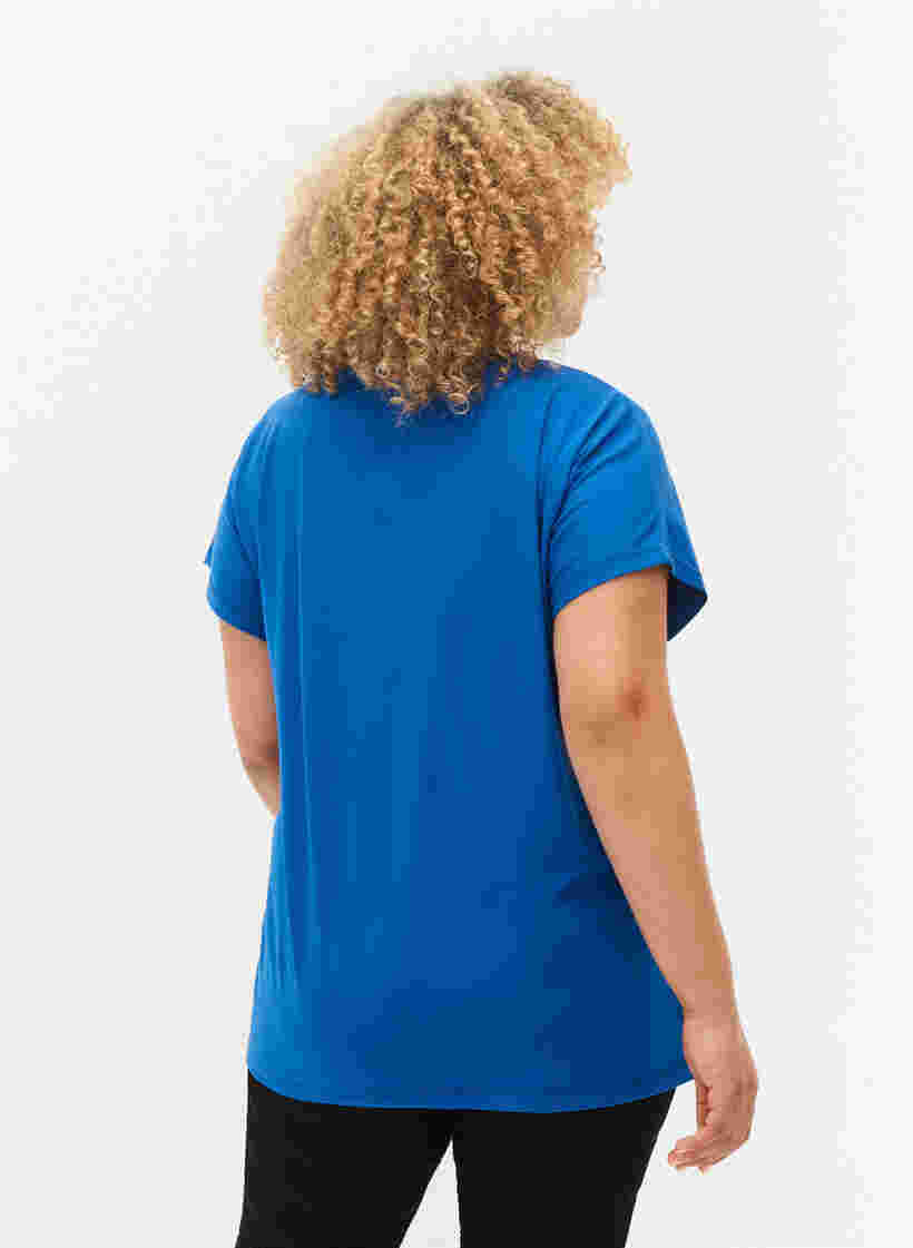 Short sleeved workout t-shirt, Lapis Blue, Model image number 1