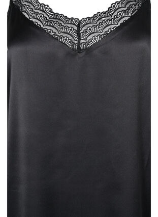 Nightdress with lace details, Black, Packshot image number 2