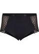 Panties with mesh detail and regular waist, Black, Packshot image number 0
