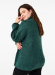 FLASH - Knitted sweater with high neck and zipper, Green, Model image number 2