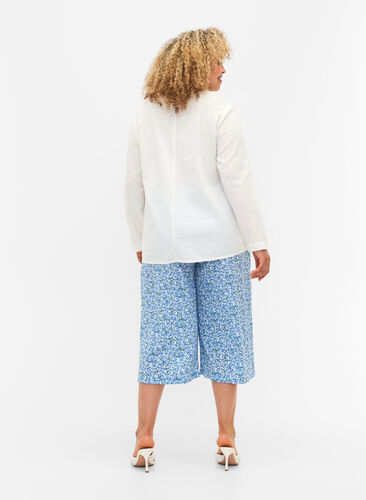 Culotte trousers with print, Blue Small Flower, Model image number 1