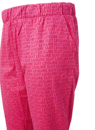 Sweatpants with print and pockets, Hot Pink AOP, Packshot image number 2
