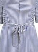 Ankle-length shirt dress with tie belt and stripes, Blue, Packshot image number 2