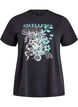 T-shirt in organic cotton with a cool print, Dark Grey, Packshot image number 0
