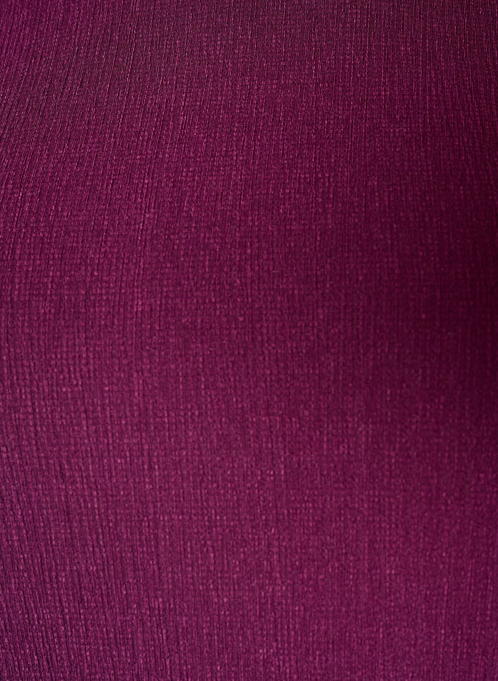Jersey blouse with asymmetrical lace trim, Purple, Packshot image number 2