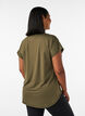 Short sleeve sport t-shirt with v-neck, Green, Model image number 2