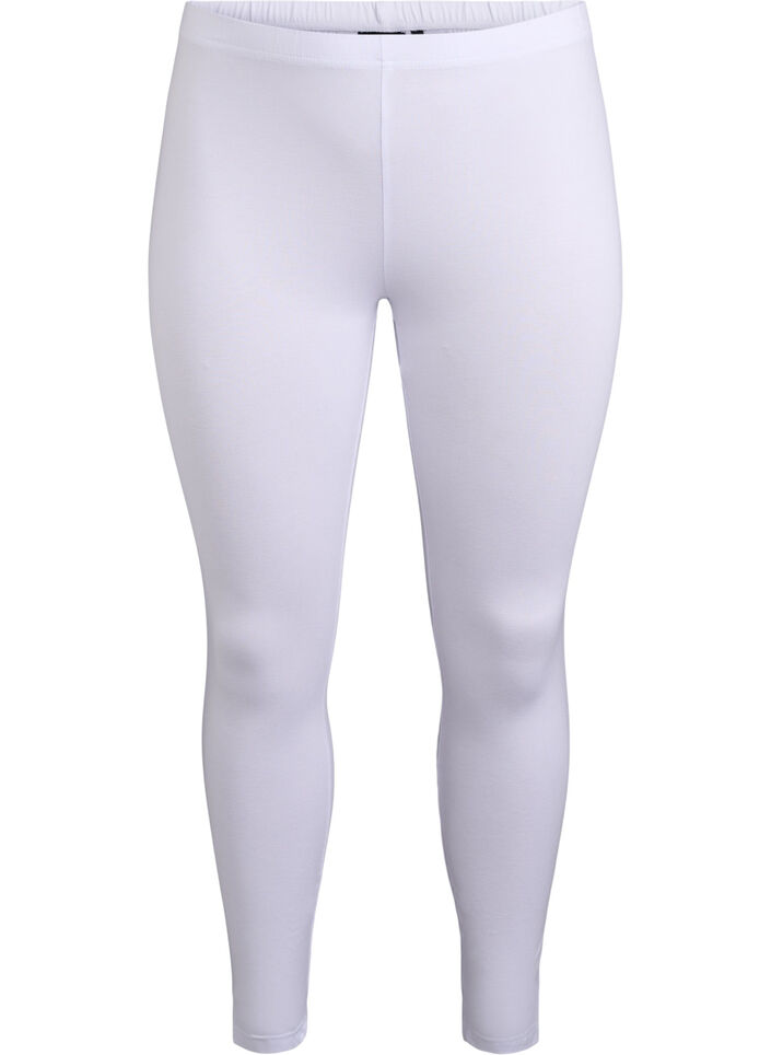 Basic leggings in viscose, White, Packshot image number 0