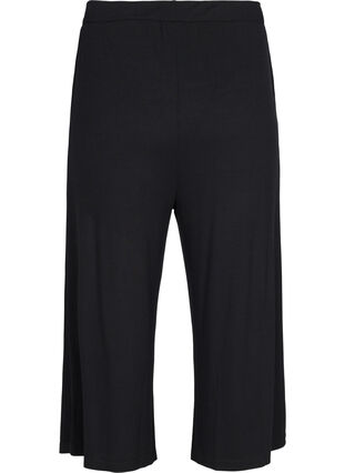 Cropped pyjama bottoms in viscose, Black, Packshot image number 1