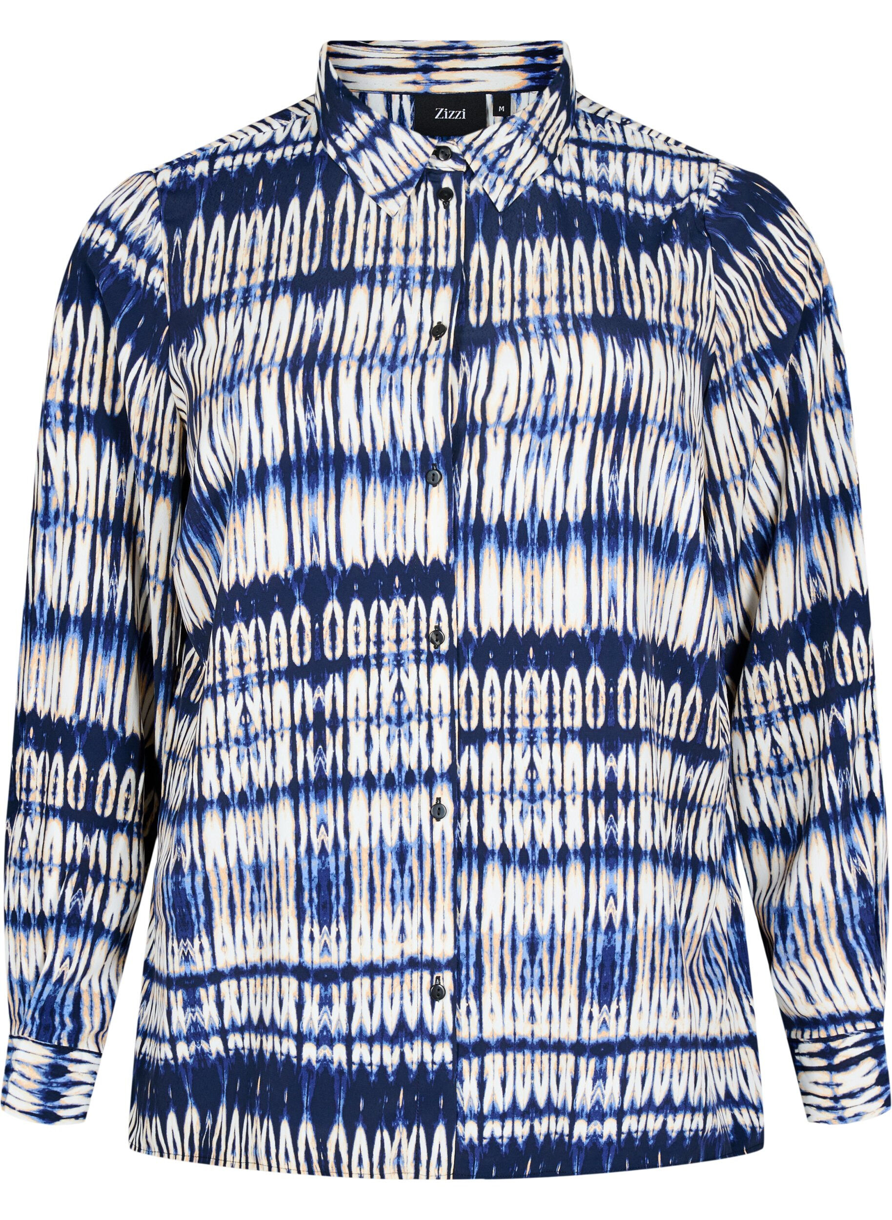 Zizzifashion Patterned shirt, Blue, Packshot image number 0