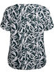 FLASH - Short sleeve viscose blouse with print, Green, Packshot image number 1
