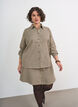 Skirt with a mini-check pattern and rhinestones, Brown, Model image number 0