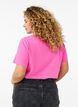 Basic plain cotton t-shirt, Pink, Model image number 2