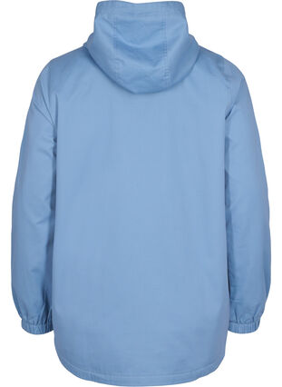 Parka jacket with hood and welt pockets, Blue Shadow, Packshot image number 1