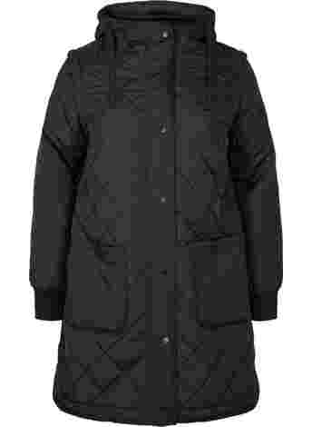 Quilted 2-in-1 jacket with detachable sleeves