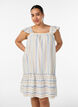 Sleeveless summer dress with a woven pattern, Vanilla, Model image number 0