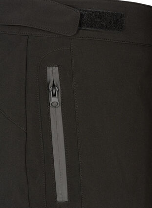Softshell trousers with adjustable velcro, Black, Packshot image number 3