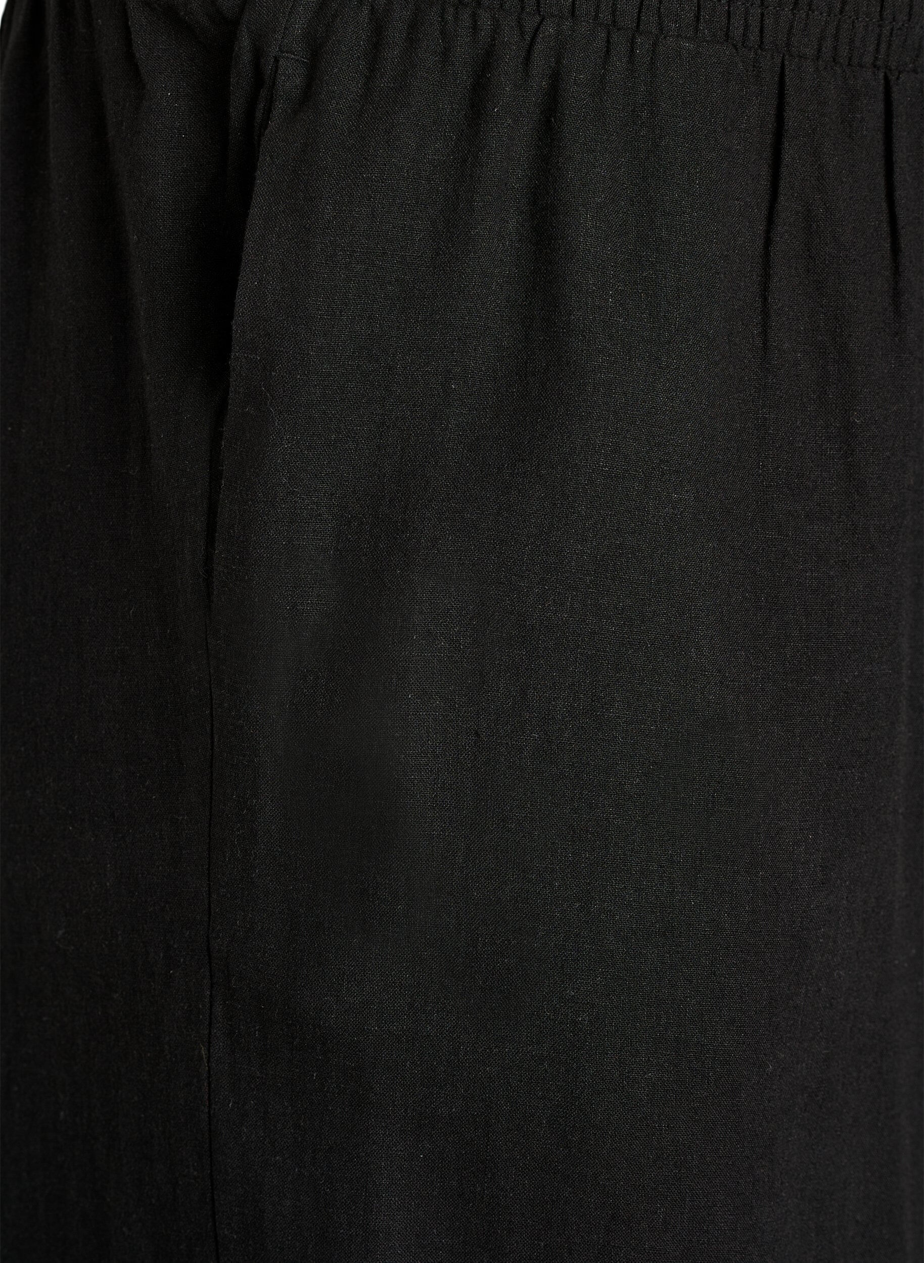 ZizzifashionWide-leg linen and viscose trousers, Black, Packshot image number 2