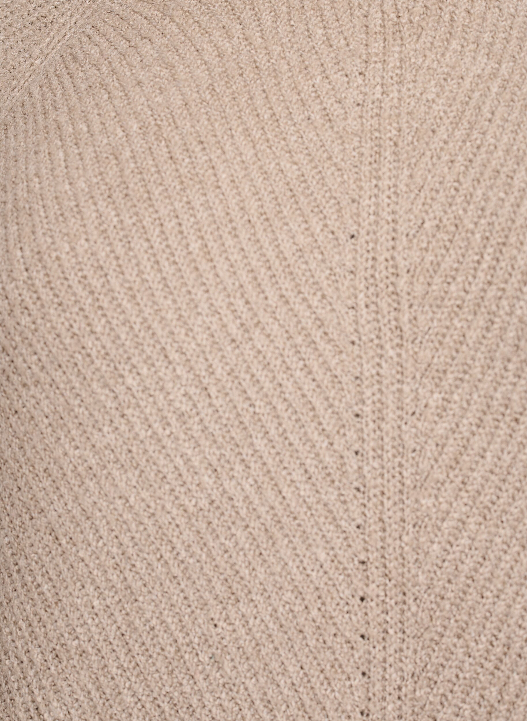 Zizzifashion Knitted jumper with a diagonal pattern and raglan sleeves, Beige, Packshot image number 2