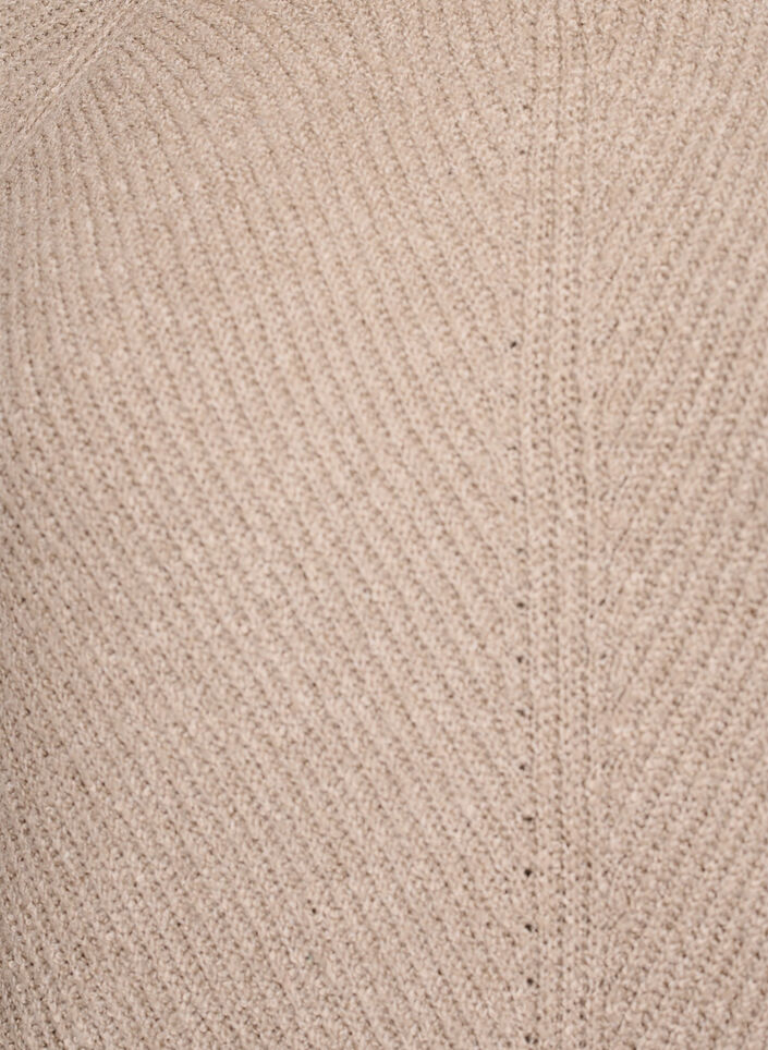 Knitted jumper with a diagonal pattern and raglan sleeves, Beige, Packshot image number 2