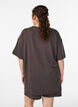 Oversized sweat T-shirt, Brown, Model image number 2
