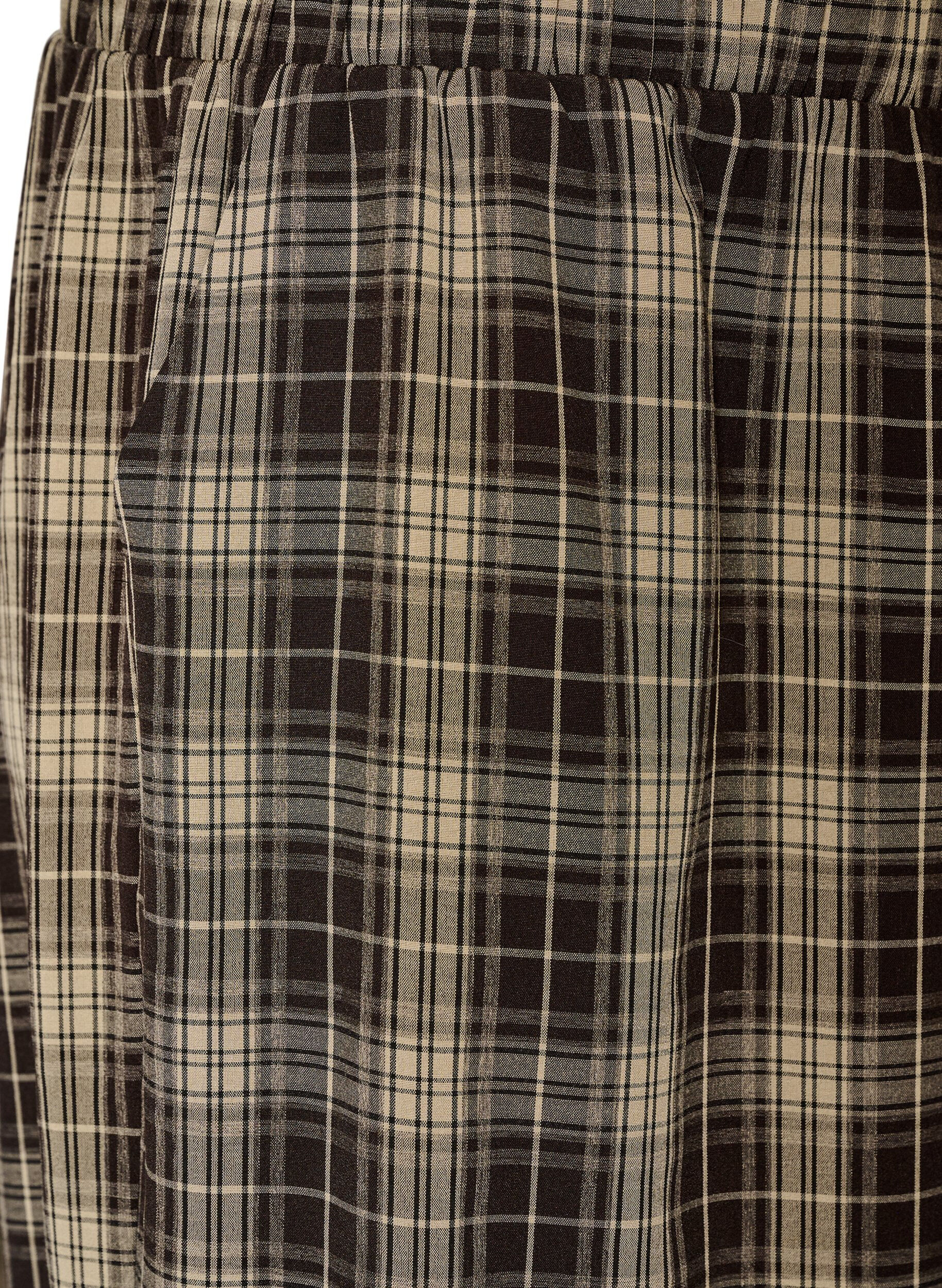 ZizzifashionChecked balloon trousers with a high waist, Green, Packshot image number 2