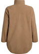 Fleece jacket with high neck and zip, Brown, Packshot image number 1
