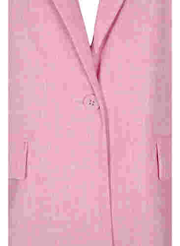 Melange blazer with button closure, Rosebloom, Packshot image number 2