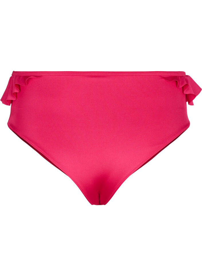 Bikini briefs with ruffles, Pink, Packshot image number 1