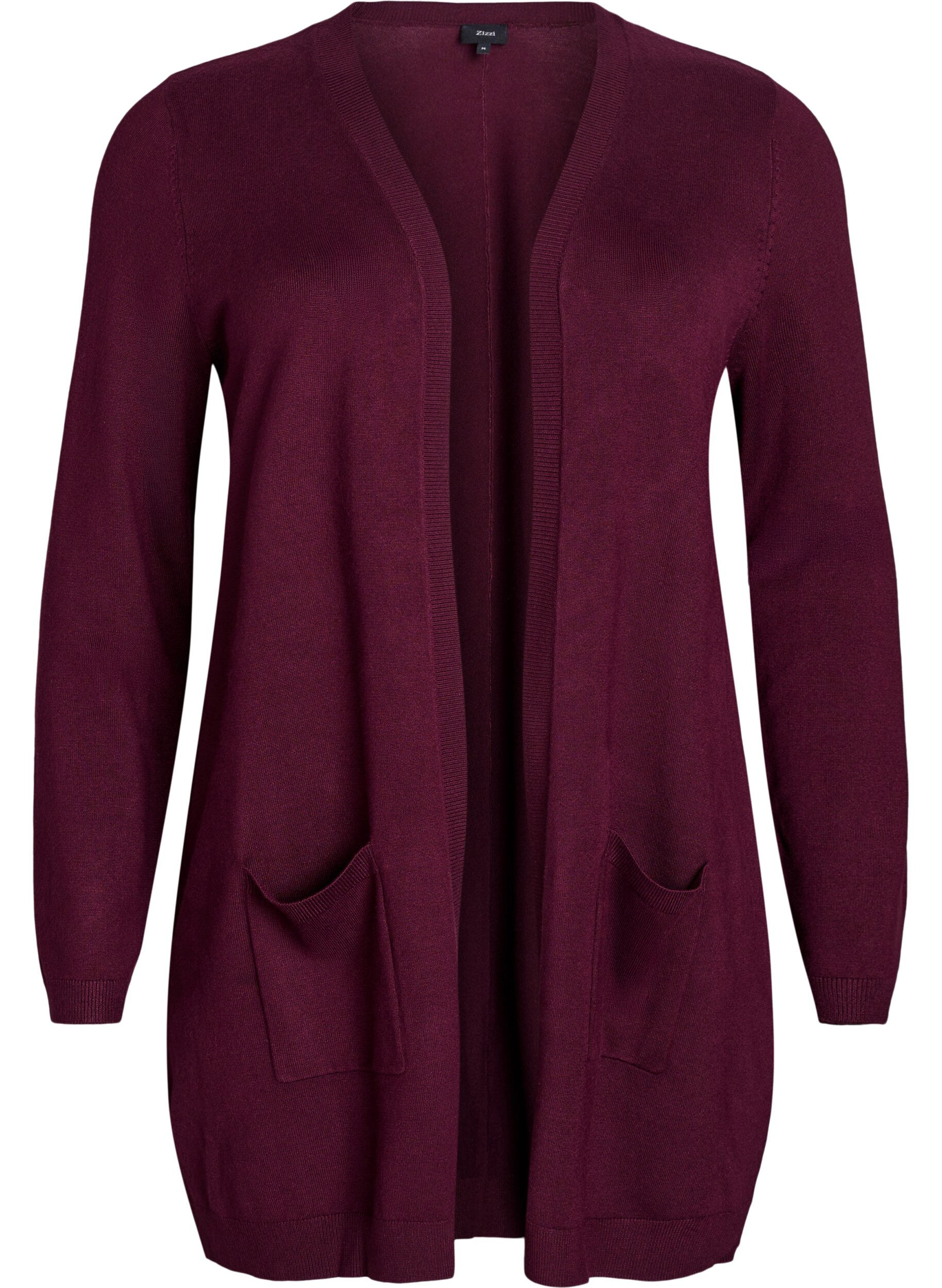 Long knitted cardigan in a viscose blend