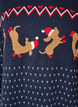 Short knitted dress with Christmas motif, Blue, Packshot image number 2