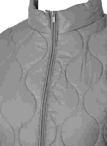 Quilted jacket with zip and pockets, Moon Rock, Packshot image number 2