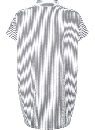 Long striped cotton shirt, Black, Packshot image number 1
