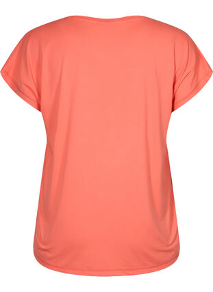 Short sleeved workout t-shirt, Living Coral, Packshot image number 1