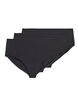 3-pack regular waist cotton briefs, Black, Packshot image number 0