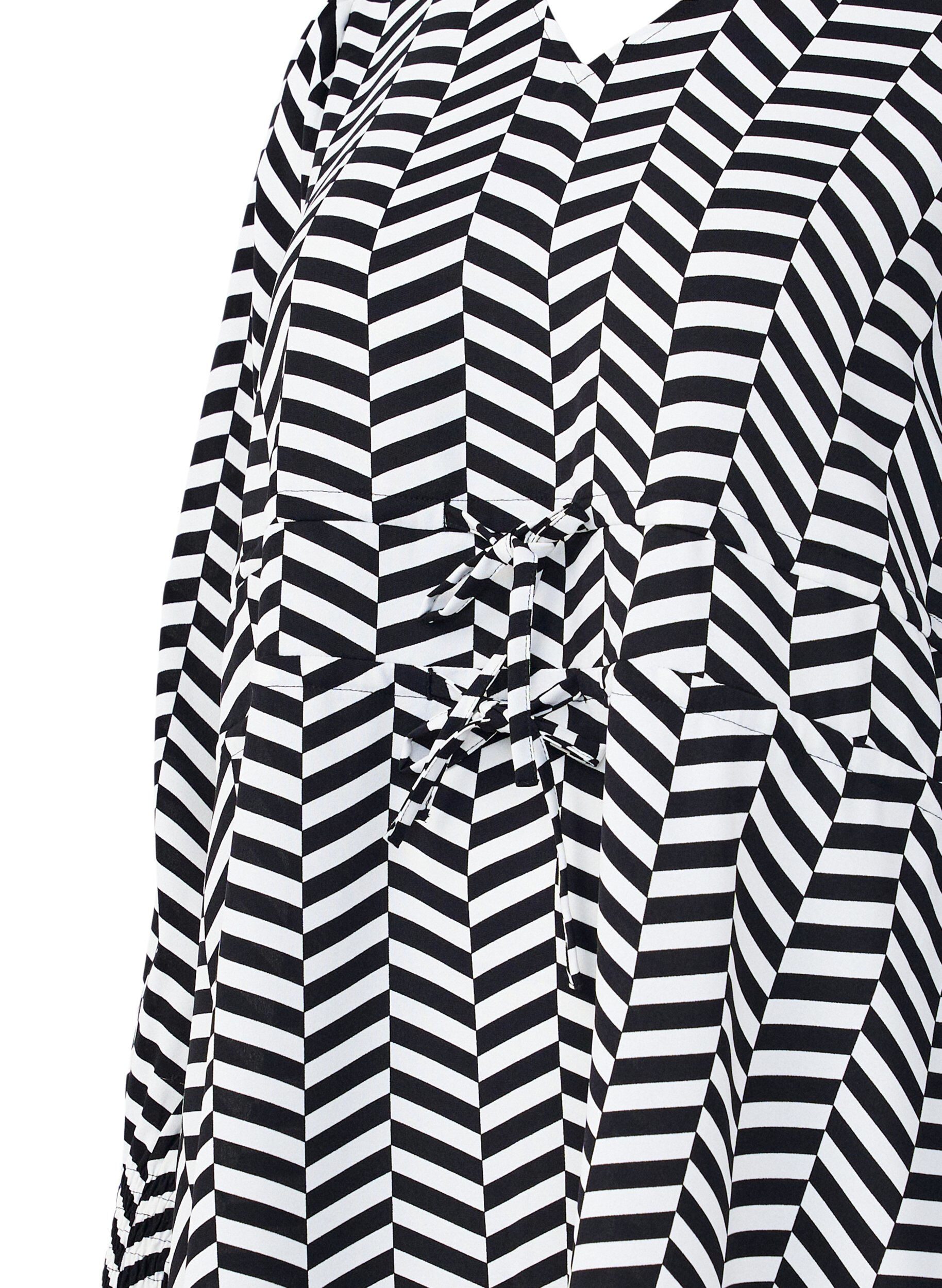 Zizzifashion Dress with tie belts at the waist, Black, Packshot image number 2