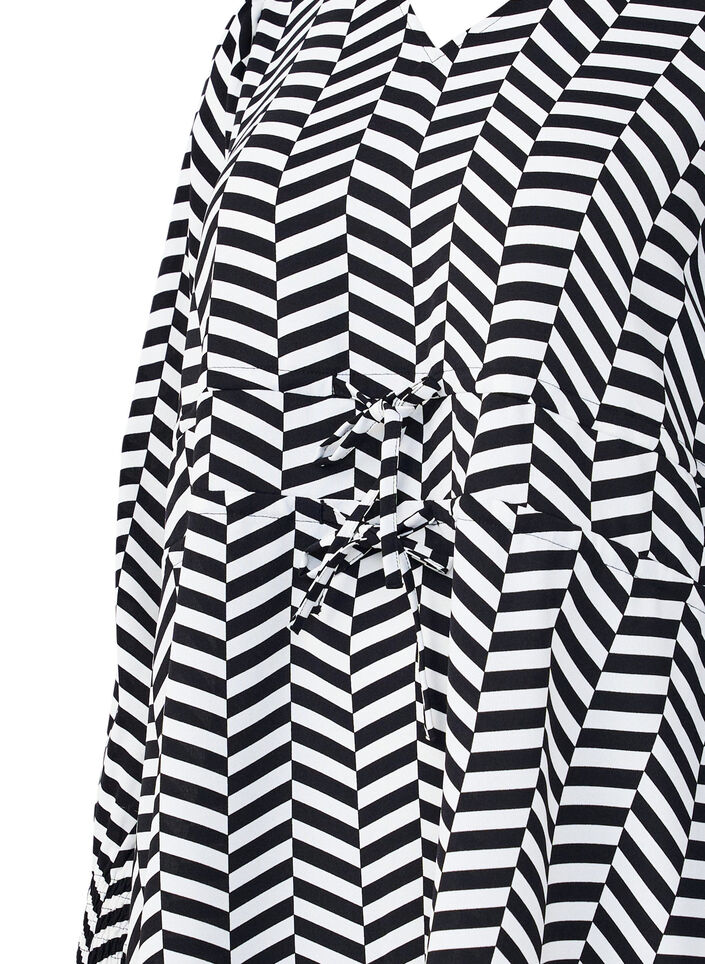 Dress with tie belts at the waist, Black, Packshot image number 2