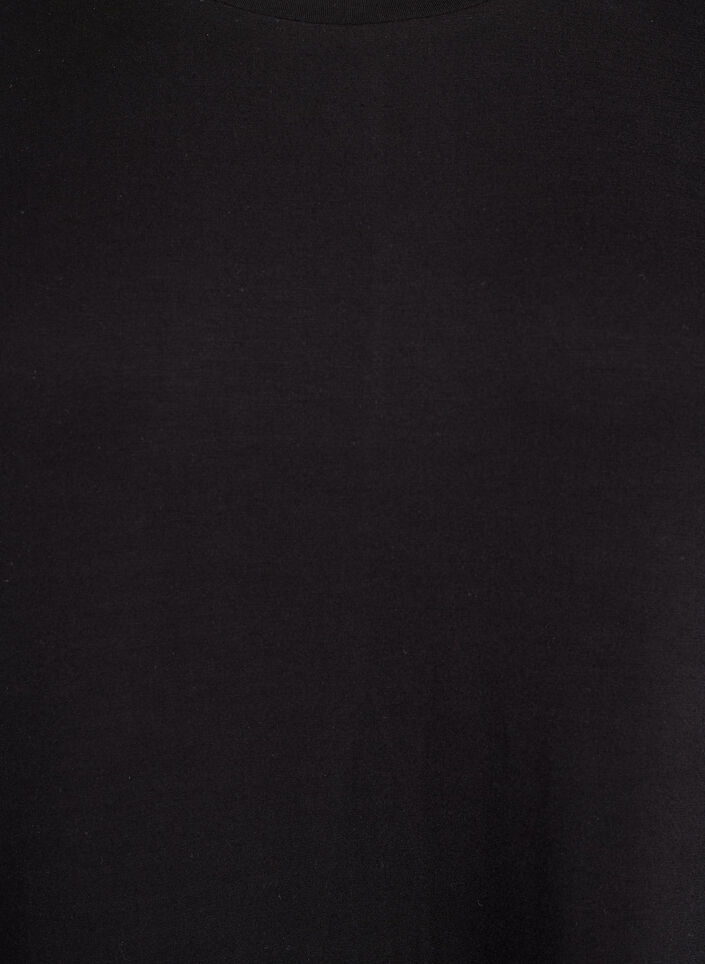 T-shirt dress in jersey with side slits, Black, Packshot image number 2