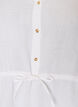 Sleeveless cotton muslin dress with tie string, White, Packshot image number 2