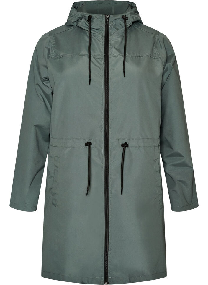 Lightweight parka with a hood, Green, Packshot image number 0
