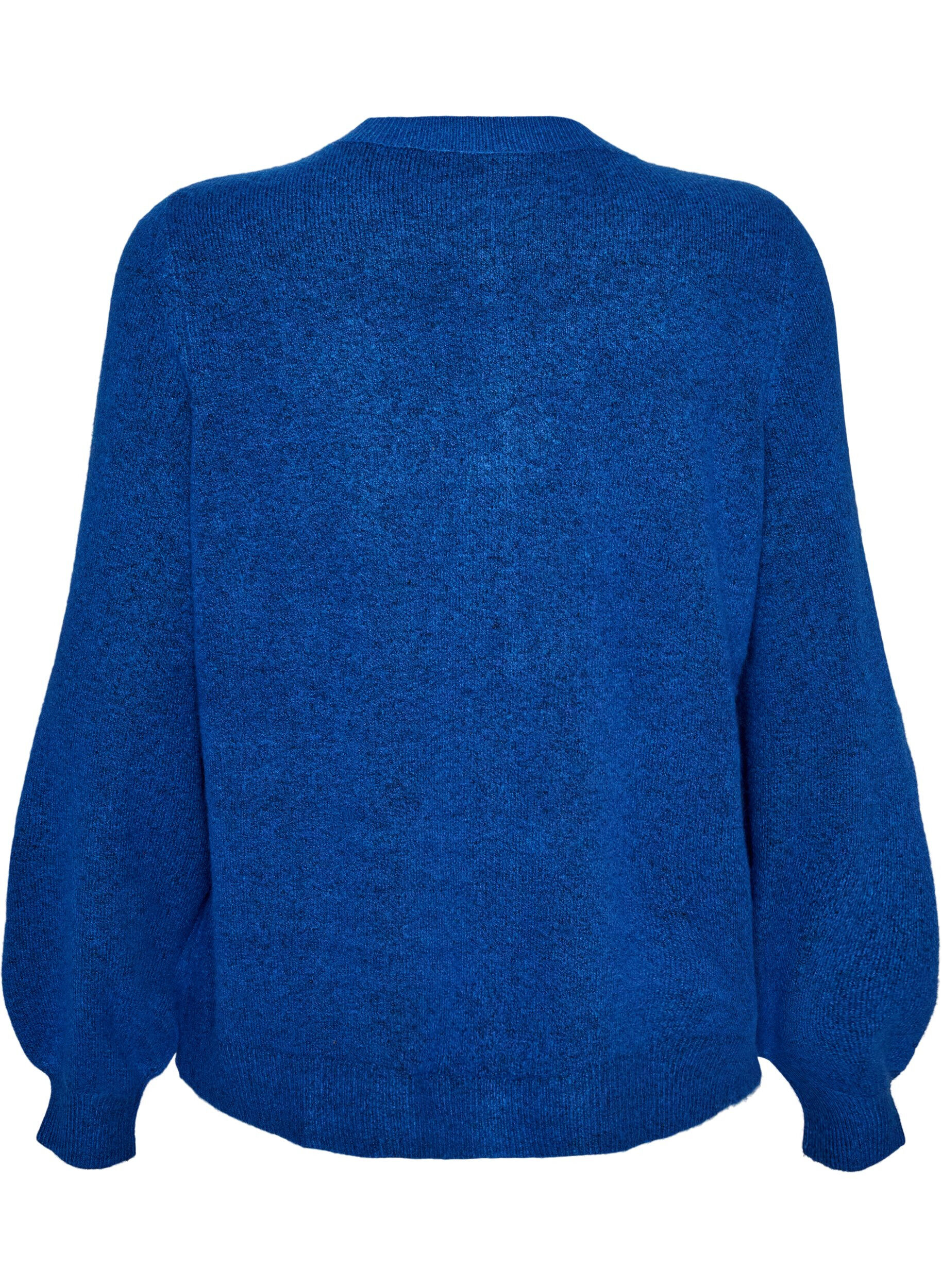 ZizzifashionCardigan in soft knit with gold-coloured buttons, Turquoise, Packshot image number 1