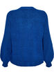 Cardigan in soft knit with gold-coloured buttons, Turquoise, Packshot image number 1