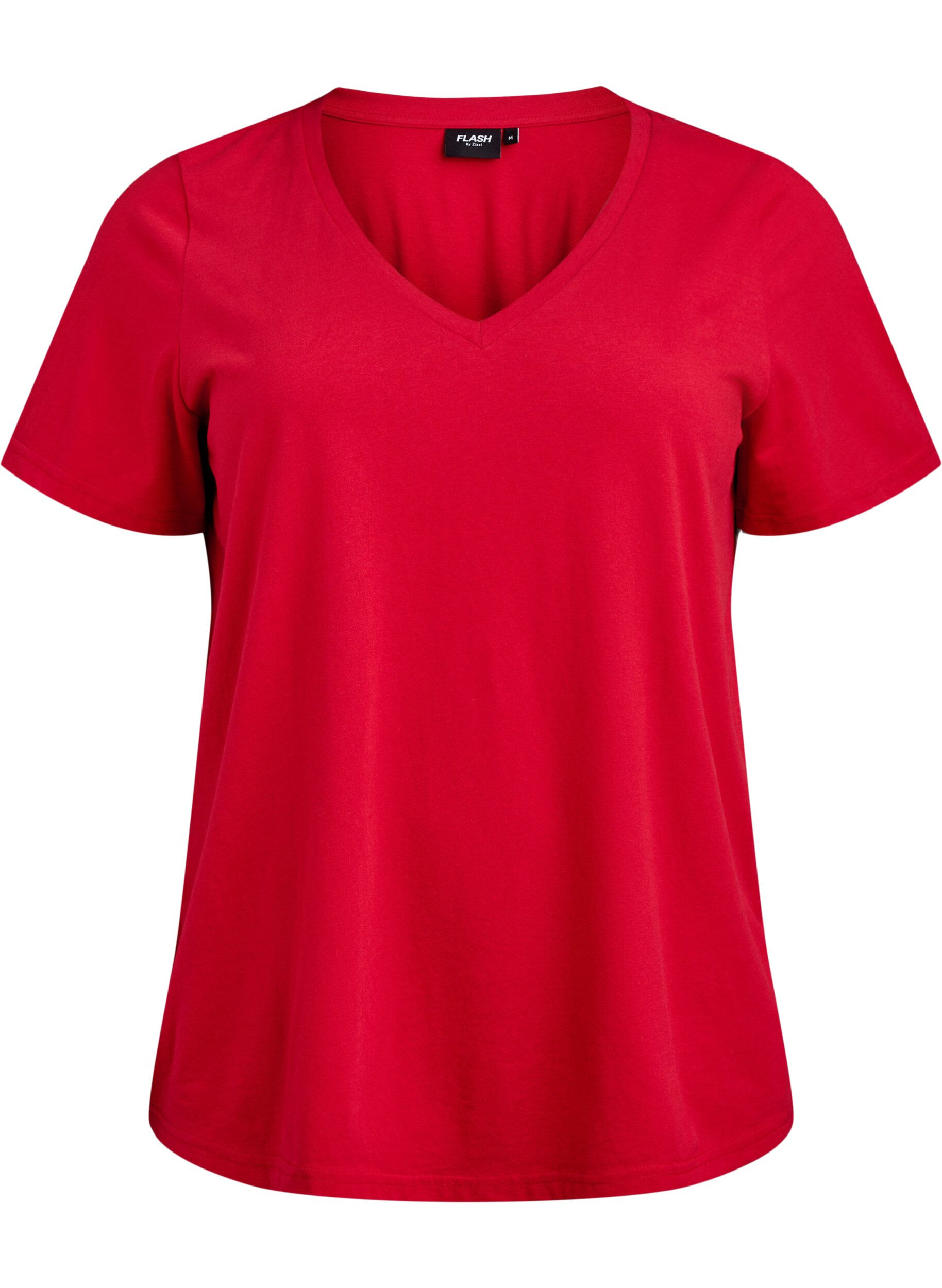 Zizzifashion FLASH - V-neck T-shirt, Red, Packshot image number 0