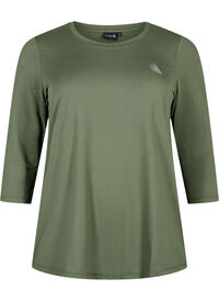 Workout top with 3/4 sleeves