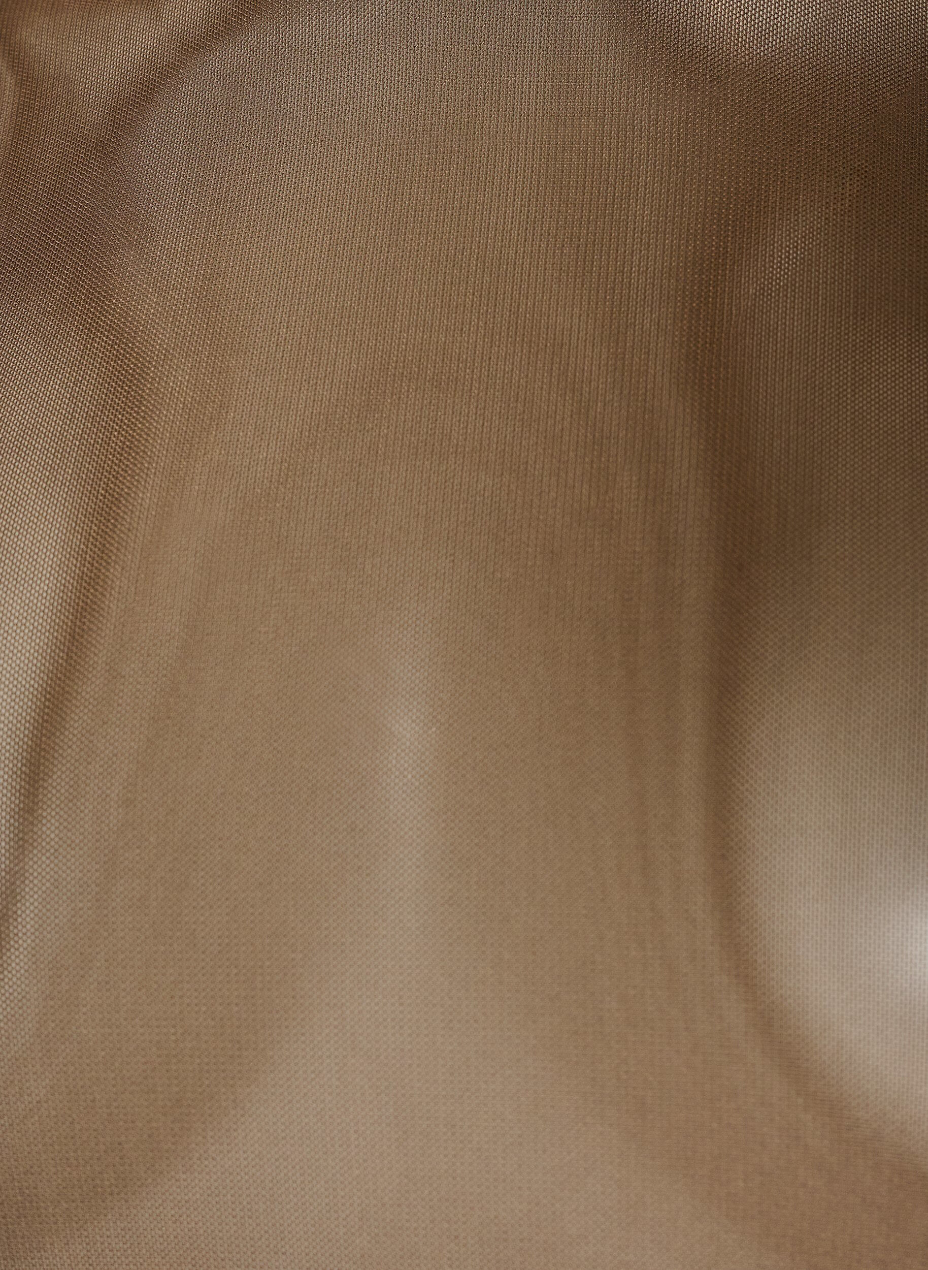 ZizzifashionMesh blouse with long sleeves, Brown, Packshot image number 2