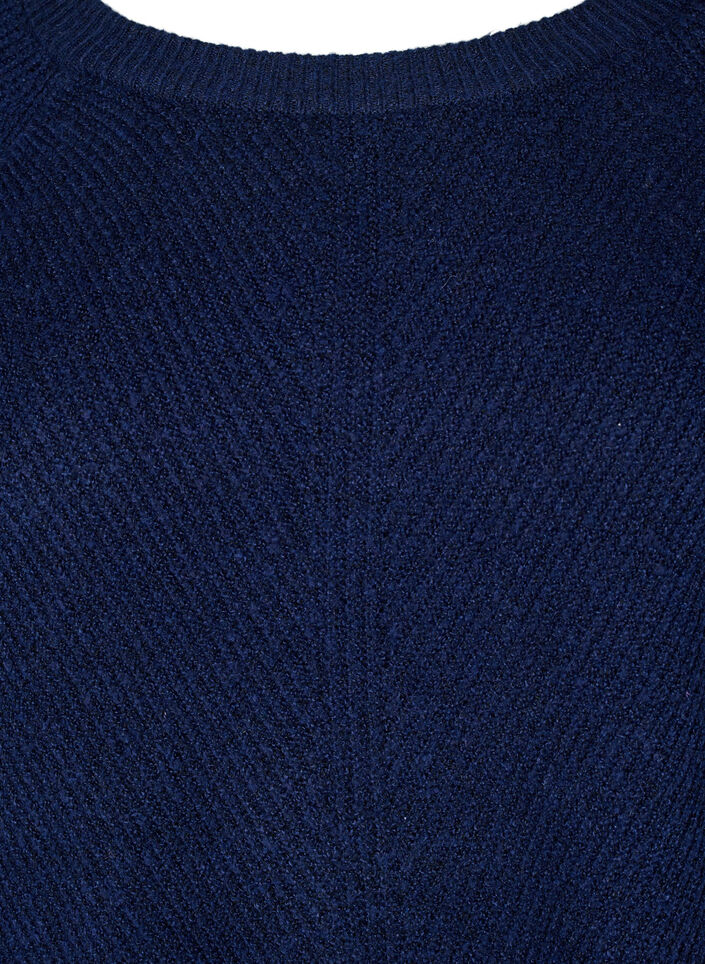 Knitted blouse with round neck, Naval Academy Mel., Packshot image number 2