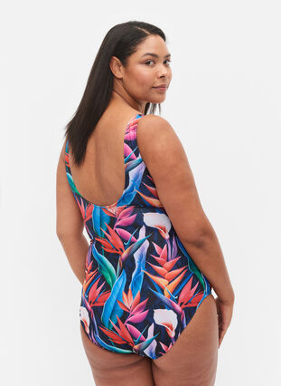 Swimsuit with print, Bright Leaf, Model image number 1
