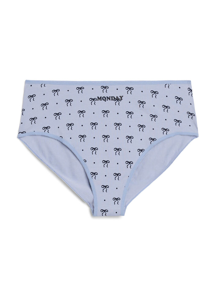 7-pack of panties with a regular waist, Blue, Packshot image number 3